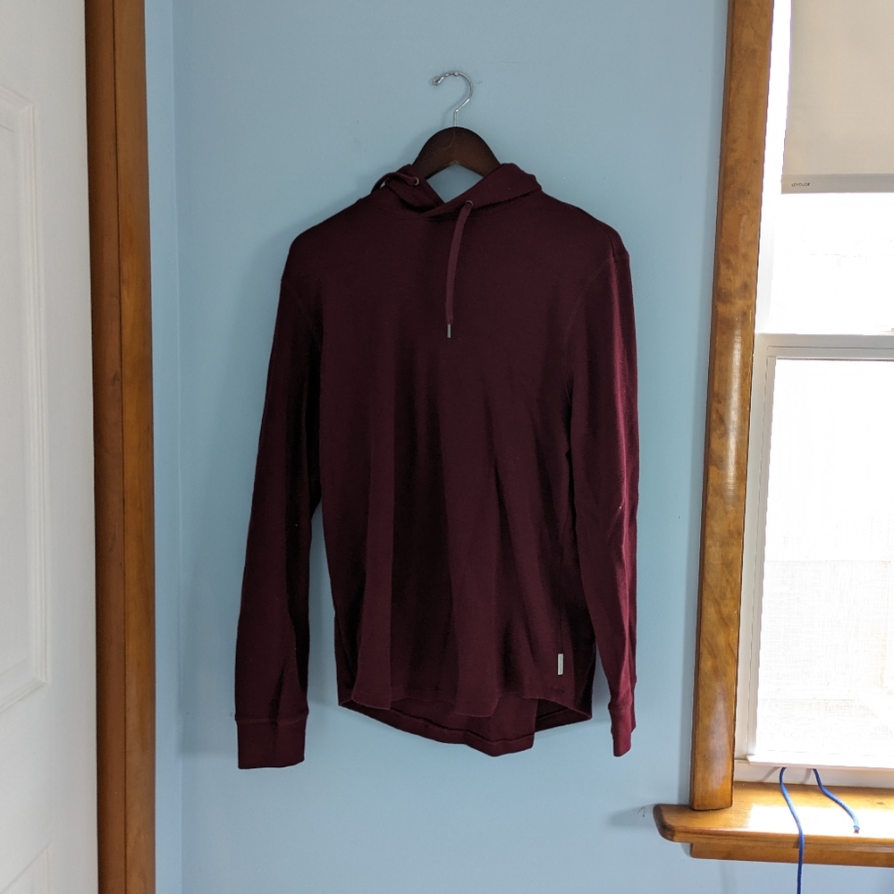 American Eagle Dark Red Hooded Sweatshirt Hoodie Size M